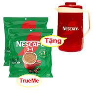 [Tặng ca đá 900ml] Combo x2 túi Nescafe Túi Xanh (46gói x 16g/túi) - Ca phe rang xay hoa tan - cafe 