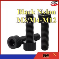 Hex Socket Cap Head screw/SHINY SURFACE Allen  Bolt//Nylon Hitam Button Allen  Screws M3/M4/M5/M6/M8