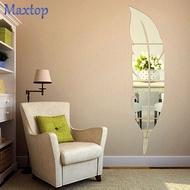 3D Mirror Wall Decorative Sticker Feather Shape