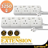 SIRIM Socket Extension Heavy Duty Extension Plug Heavy Duty Wire Trailing Socket Plug 2 | 3 | 4 Way 