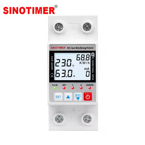 Top Vendor New Design TUYA WIFI Smart Circuit Breaker Photovoltaic Bidirectional Metering Leakage Cu