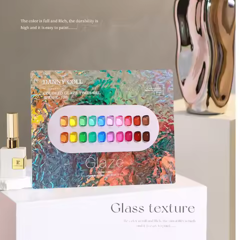 Translucent Glaze Colors Gel Nail Polish Set Varnish Lacquer Jelly Clear Gel Nail Art Gemstone LED&U