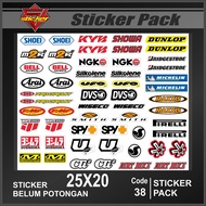 SP38 Sticker Pack - Sticker Pack Racing Sticker Motorcycle Variation Skotlet Sticker Sponsor