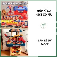 48-piece Engineer Box Assembly Toy Set, 246-piece Large Engineer Assembly with Battery-powered Elect