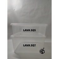 LAVA SQ5 / SQ7 Microwave Square Disposable Plastic Food Container / Bekas Petak (30sets±)