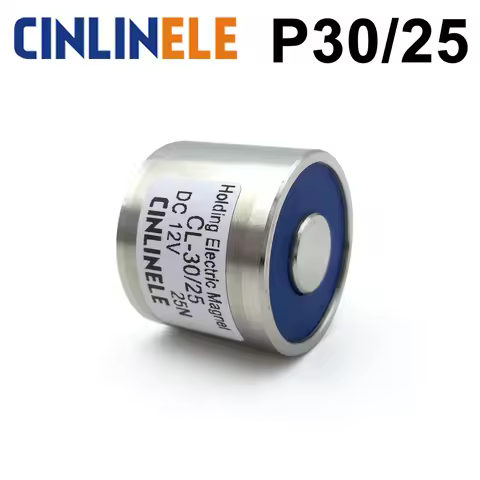 D30mm*H25mm 12KG/26.5lbs/120N Holding Electric Magnet Lifting Solenoid Sucker Electromagnet DC 6V 12