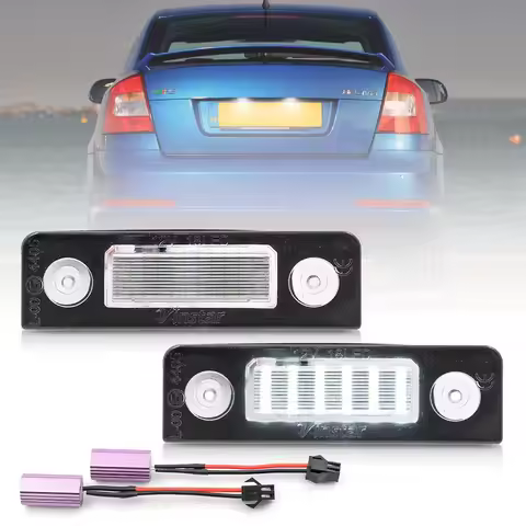 2X Canbus LED License Number Plate Light for Skoda Octavia MKII 1Z A5 FL 2009-2013 Octavia MKII 2003