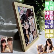 定制卡通人像拼图，男女朋友礼物，创意520生日礼物，结婚wedding礼物，送男友女友couples礼物，520 礼物，suprise gifts 生日礼物，特别定制礼物，七夕礼物，闺蜜礼物