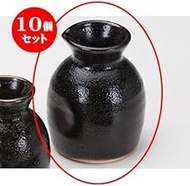 Set of 10, Buckwheat Supplies, Yuzu Tenmoku Tokuri Nio, 300cc, Japanese Tableware, Restaurants, Inns