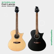Gitar Cort NDX 20 Cutaway (Lancip) Akustik Elektrik Senar String Guitar – Natural & Hitam – Suara Ny