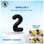 Balloon No. 2 Large Size Black Big Size 70cm