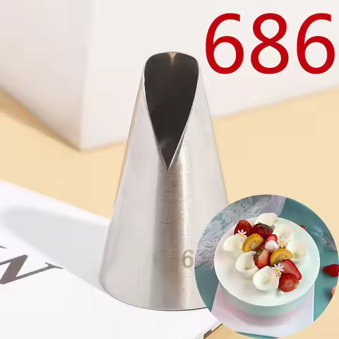 BCMJHWT #686 Cake Nozzles Cream Decoration Cake Head Steel Icing Piping Nozzle Tips Fondant Pastry T