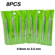 8Pcs/Set Dental Gracey Curette 0.8mm To 2.2 Mm Periodontal Bone Curettes Perio Dental Tooth Cleaning