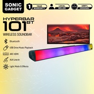 Vinnfier VF Hyperbar 101 BT Bluetooth 32W Home TV Soundbar with 8 Light Show LED  USB Driver