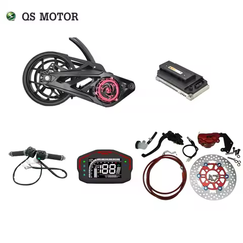 QS Motor 138 3000W 72V 100KPH Mid Drive Motor Power Train Kits with Motor Controller for Electric Mo