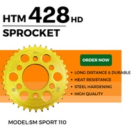 428HD HTM SM110 SM SPORT 110 SYM 428 SPROCKET HTM 428 REAR SPROCKET GOLD