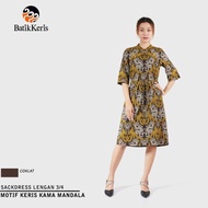 BESHOPP BATIK KERIS SACKDRESS LENGAN 3/4 KERIS KAMA MANDALA TERLARIS