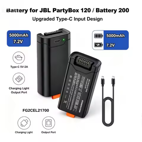7.2V 5000mAh Replacement Battery For JBL PartyBox Club 120 Bluetooth Speaker FG2CELL21700 Batteries 
