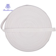 1roll Flat Polyester Elastic Cords for Bra Strap Making White 12mm 21.87 Yards(20m)/Roll