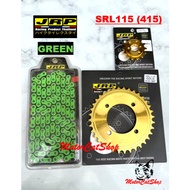 Rantai JRP (GREEN) Sprocket JRP (GOLD 415) Set Yamaha SRL115-Fi JRP Thailand