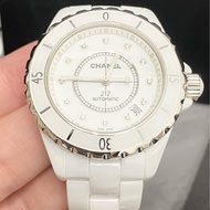 保證專櫃真品 新款錶扣❤️附購買證明、保固 9成新 12鑽 38mm Chanel 香奈兒 J12 機械錶