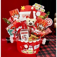 Christmas Gift Set Christmas Gift Model Santa Hugging Candy Gift Candy And Teddy Bear