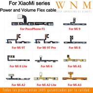 สำหรับ XiaoMi Mi 6 9T Pro 9 8 Lite A3 A1 A2 Lite โทรศัพท์ Poco F1ปุ่มเปิดปิดมือถือกระดุมกุญแจสวิตช์ปริมาณสายเคเบิลควบคุมดิ้นส่วนซ่อม