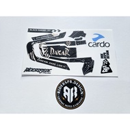 BLACK DAKAR - GARSKIN INTERCOM CARDO PACKTALK BOLD SKINCOVER DECAL STICKER / EDGE By RIDERSPB Design