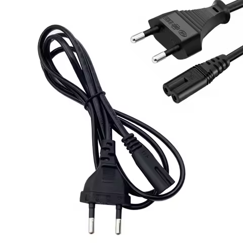 IEC320 C7 AC EU US Power Cable 2 pin Extension Cords For Dell Laptop Charger Canon Epson Printer Rad