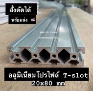 อลูมิเนียมโปรไฟล์ 20x80mm T-slot Aluminium Profile 20x80mm
