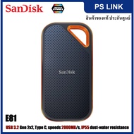 SanDisk Extreme Pro Portable SSD, SDSSDE81 1TB, 2TB, 4TB USB 3.2 Gen 2x2, Type C, Speed Up to 2000 MB/s เอสเอสดีพกพา อุปกรณ์สำรองข้อมูล