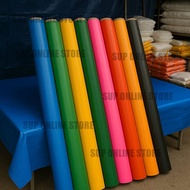 Alas Meja Warna Plain/Plastik Warna Lapik Meja/Alas Meja Pasarmalam.