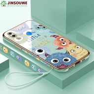 Jinsouwe เคสมือถือสำหรับ Huawei Nova 3i Nova3i เคสมือถือสำหรับการ์ตูนเด็กหญิงเด็กชายเคสแบบบางลายมอนสเตอร์