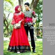 Baju batik couple sarimbit gamis anak muda untuk pesta ootd model