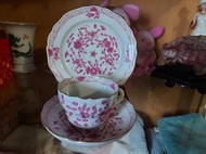 德國麥森 Meissen 印度之花繁複版紫色手繪咖啡杯盤組 1st