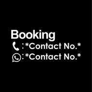 Vinyl Sticker " Booking "