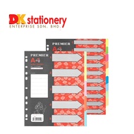 Premier A4 Paper Index Divider 5 Color / 10 Color – Multi Tabs File Organizer / Folder Separator