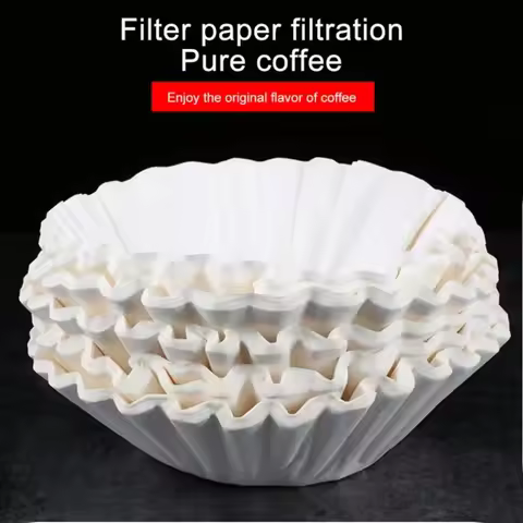 50pcs/Set 24cm White Coffee Filters Single Serving Paper for Coffee Machine White Filter Paper Cake 