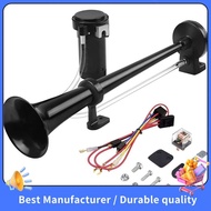【NEW】150Db 24V Black Horn for Truck, Single Trumpet Truck Air Horn, for 24V Vehicles Train Car Ship 