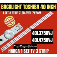 Toshiba 40inch LED LCD TV BACKLIGHT 40L3750-40L4750 TOSHIBA 40inch TV BACKLIGHT