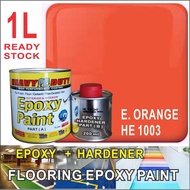 HE 1003 E. ORANGE  ( 1L ) EPOXY PAINT ( HEAVY DUTY BRAND ) CAT EPOXY LANTAI / Heavy Duty Protection / CERAMIC TILE CEMENT