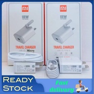 100% Original Mi 18w Charger Xiaomi Redmi Fast Charger With Micro/Type-C USB Cable Support Turbo Cha