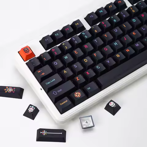 KBDiy 143 Keys GMK Mictlan Keycaps Korean Retro Cherry Profile PBT For MX Switches Gaming Mechanical