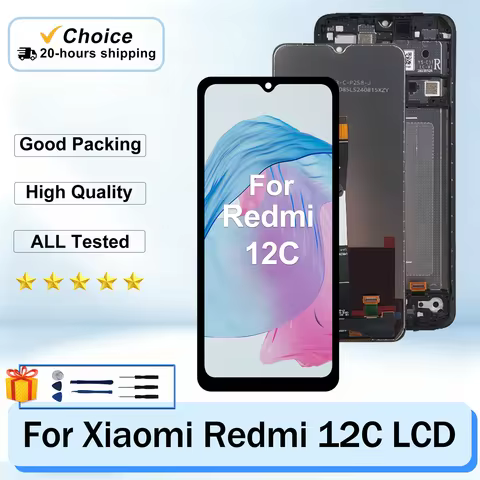 6.71" For Xiaomi Redmi 12C LCD 22120RN86G Display Touch Screen Digitizer Assembly For 22120RN86I LCD