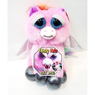 8" Feisty Pets Ebeneezer Claws Unicorn Sparkle Rainbow Bark Pink Teddy Bear 8 Inch