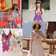 Knitted Spaghetti Strap Top Bohemian Beach