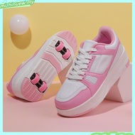 four-wheeled Heelys rechargeable LED shoes kids luminous shoes kick roller shoes cheap roller skates