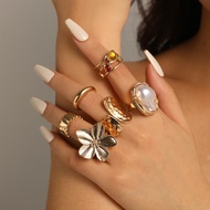 Ring set joint ring retro smooth ring set ring Bohemian starfish personality ring