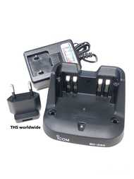 แท่นชาร์จ วิทยุสื่อสาร BC-240 ชนิด Li-ion สำหรับยี่ห้อ ICOM รุ่น IC-V86 /T  IC-86FX  IC-G86  ...