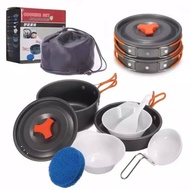 Cooking Set DS308 plus Teko Alat Masak Kompor Camping Outdoor Portable Panci Set Nesting DS 308
